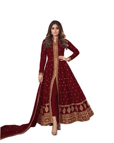 Gulaboo Present Aashirwad 8527 Heavy  Embroidery Long Suit