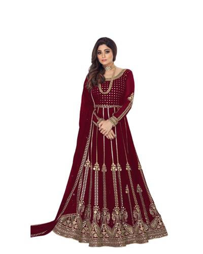 Gulaboo Present Aashirwad 8543 Heavy  Embroidery Long Suit