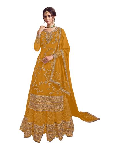 Gulaboo Present Lt 4902  Heavy Embroidery Designer Plazoo Suit