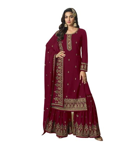 Gulaboo Present Lt Nitya 8301 Heavy Embroidery Designer Plazoo Suit