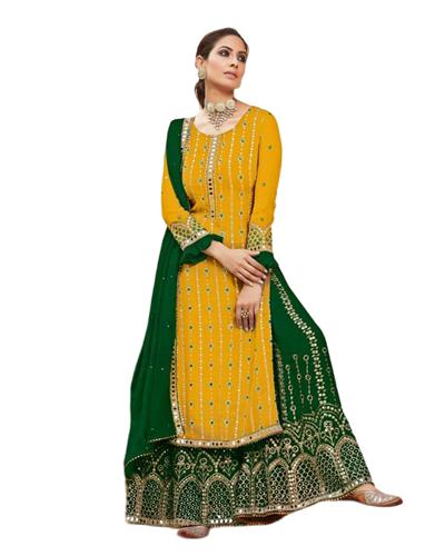 Gulaboo Present Maisha 9704 Heavy Embroidery Designer Plazoo Suit