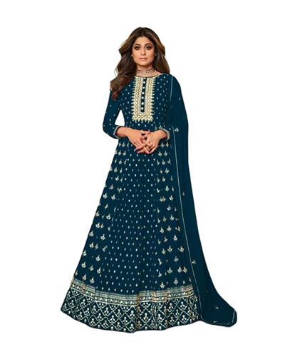 Gulaboo Present Aashirwad 9187 Heavy  Embroidery Long Suit