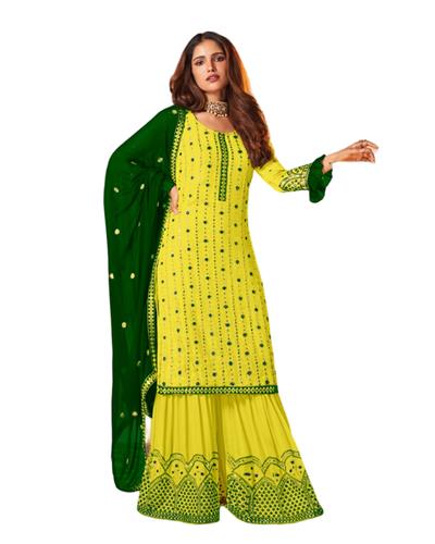 Gulaboo Present Aashirwad Sayuri 131 Heavy  Embroidery Work Plazoo Suit 