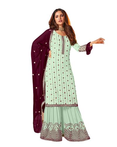 Gulaboo Present Aashirwad Sayuri 131 Heavy  Embroidery Work Plazoo Suit 