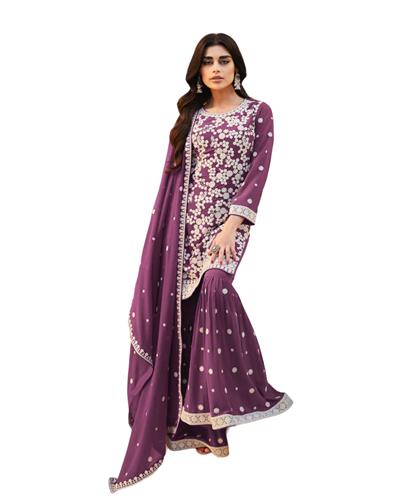 Gulaboo Present Aashirwad 9757 Heavy Embroidery Work Plazoo Suit 