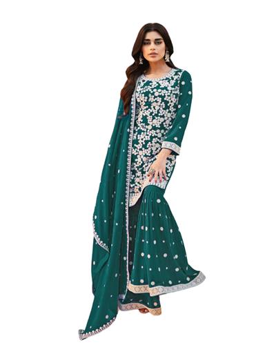 Gulaboo Present Aashirwad 9757 Heavy Embroidery Work Plazoo Suit 