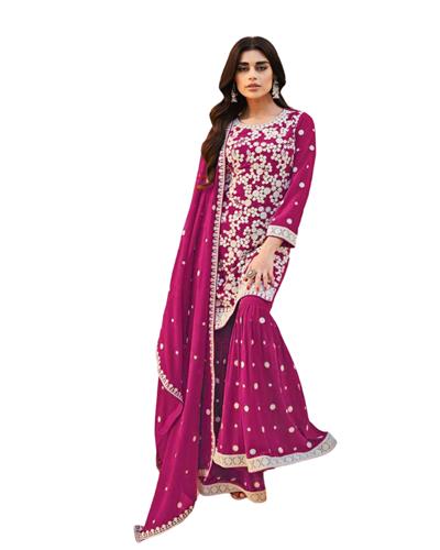 Gulaboo Present Aashirwad 9757 Heavy Embroidery Work Plazoo Suit 