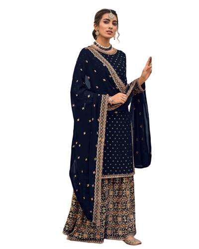 Gulaboo Present Eba 1448 Heavy  Embroidery Work Plazoo Suit 