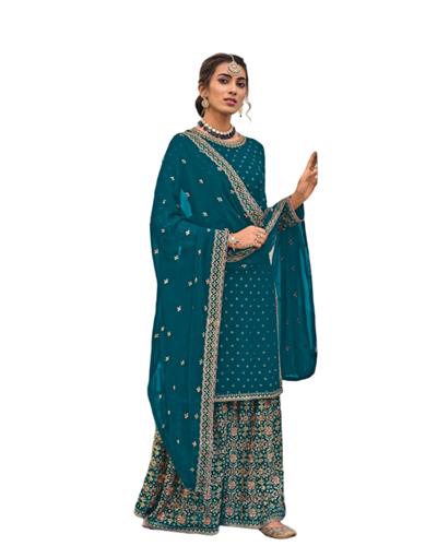 Gulaboo Present Eba 1448 Heavy  Embroidery Work Plazoo Suit 