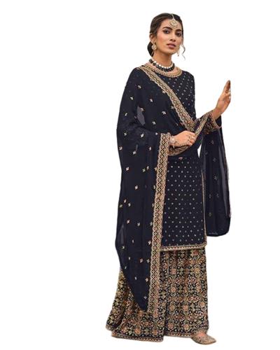 Gulaboo Present Eba 1448 Heavy  Embroidery Work Plazoo Suit 