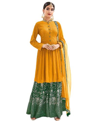 Gulaboo Present Eba 1173 Heavy Embroidery Work Plazoo Suit 