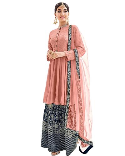 Gulaboo Present Eba 1173 Heavy Embroidery Work Plazoo Suit 