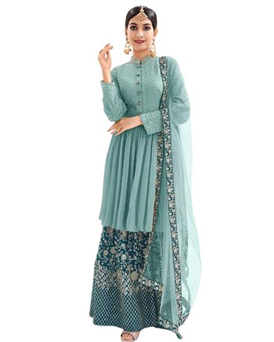 Gulaboo Present Eba 1173 Heavy Embroidery Work Plazoo Suit 