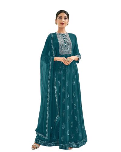 Gulaboo Present Eba 1179 Heavy  Embroidery Long Suit