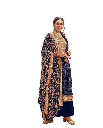 Gulaboo Present Eba 1207 Heavy Embroidery Designer Plazoo Suit