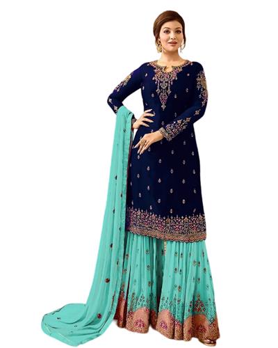 Gulaboo Present Fiona 22216 Heavy Embroidery Designer Plazoo Suit