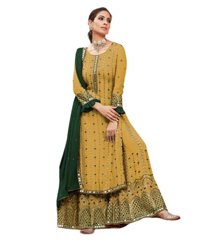 Gulaboo Present Maisha 9704 Heavy Embroidery Designer Plazoo Suit