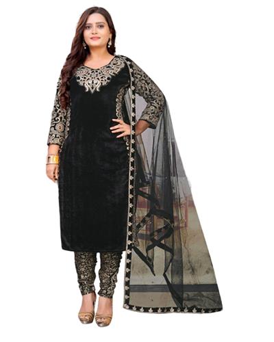 Gulaboo Present Blackberry SS 155 Heavy Embroidery Designer Stright Suit