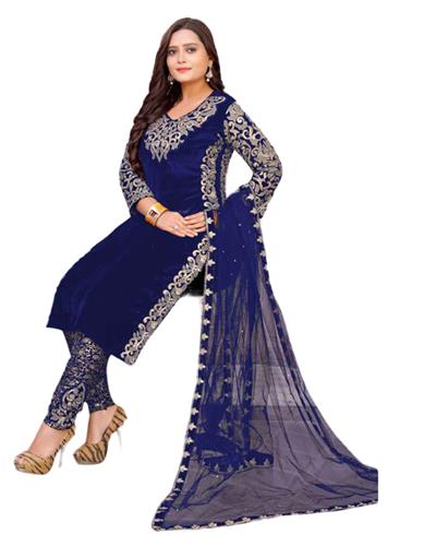 Gulaboo Present Blackberry SS 155 Heavy Embroidery Designer Stright Suit