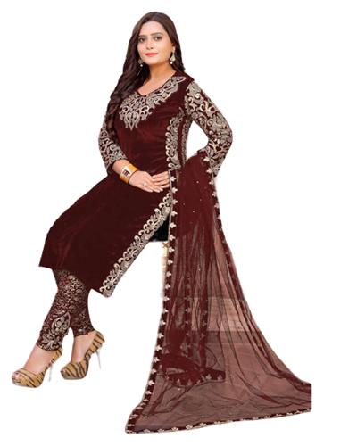 Gulaboo Present Blackberry SS 155 Heavy Embroidery Designer Stright Suit