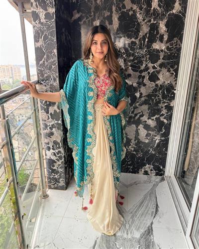 Party Wear Trendy Three-Piece Western Wedding Outfit with Sequence Embroidery and Shrug