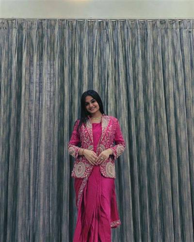 Pre Draped Ready to Wear Saree With Heavy Embroidery Jacket