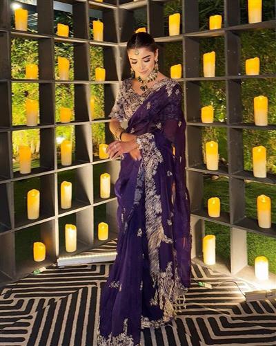 PURE SOFT BLACK RANGOLI SILK FABRIC ON BEAUTIFUL C-PALLU EMBROIDERY SEQUENCES AND CODING WORK WITH C