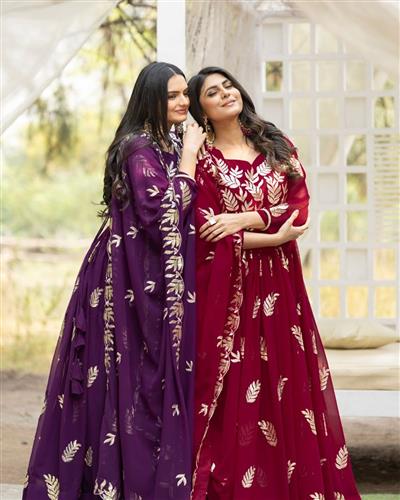  Launching New Festival Long Gown  with duptta 087