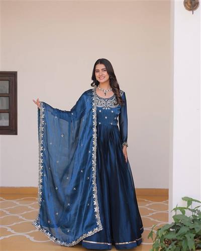 Launching New Festival long Gown & Duptta 092