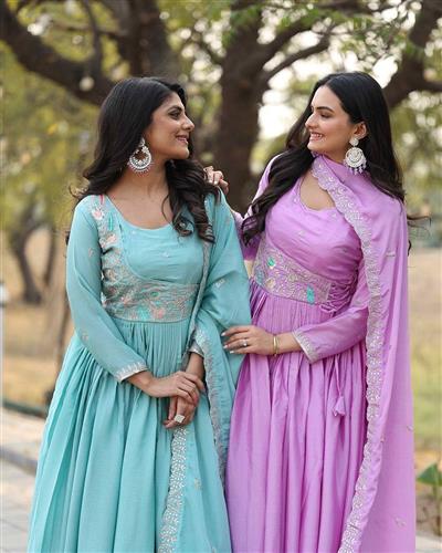  Launching New Festival Long Gown  with duptta 093