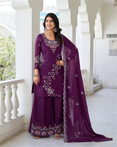 Launching New Designer moti work kurti Plazzo & Dupatta Set 103