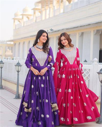  Launching New Festival Long Gown & Duptta 062