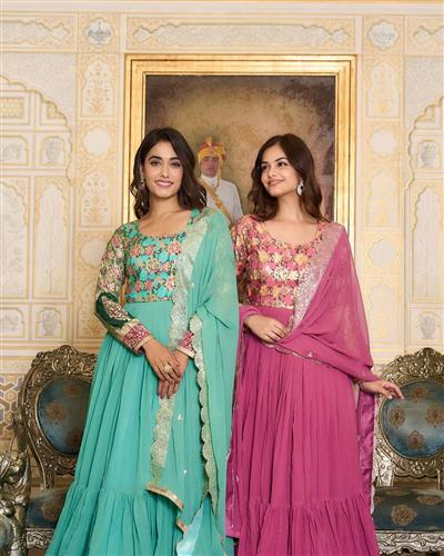  Launching New Festival Long Gown & Duptta 052