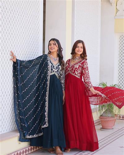 Launching New Festival Long Gown & Duptta 060