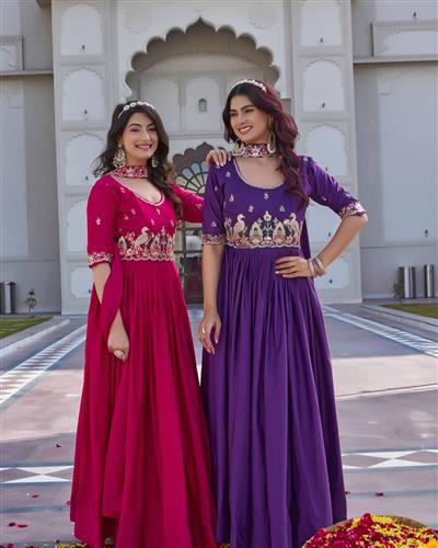  Launching New Festival Long Gown & Duptta 152