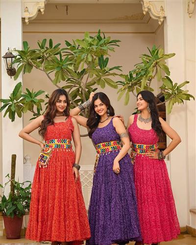  Launching Navratri Special Gamathi Work Gown 110