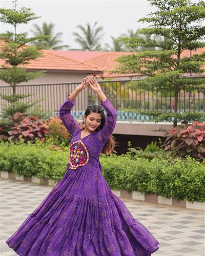  Launching Navratri Special Gamathi Work Gown  121