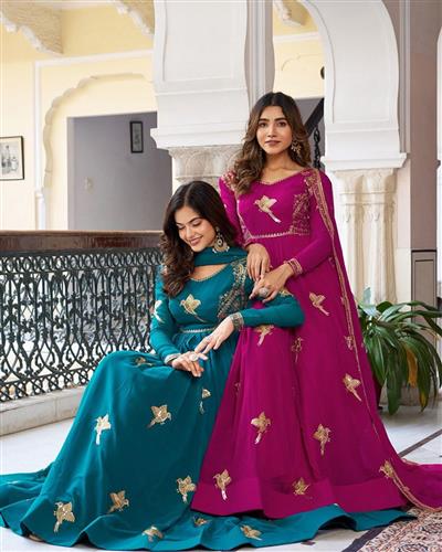 FAUX GEORGETTE WITH HEAVY EMBROIDERY GOWN  30