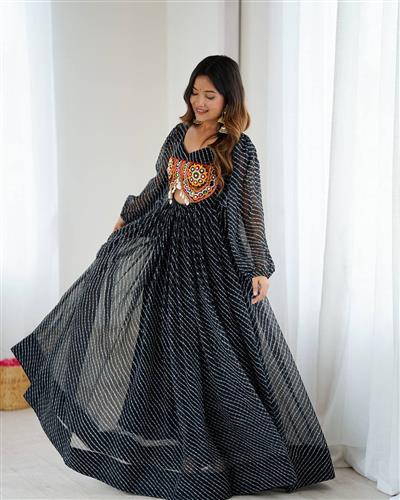 Faux Georgette Navratri Special maxi Gown 40